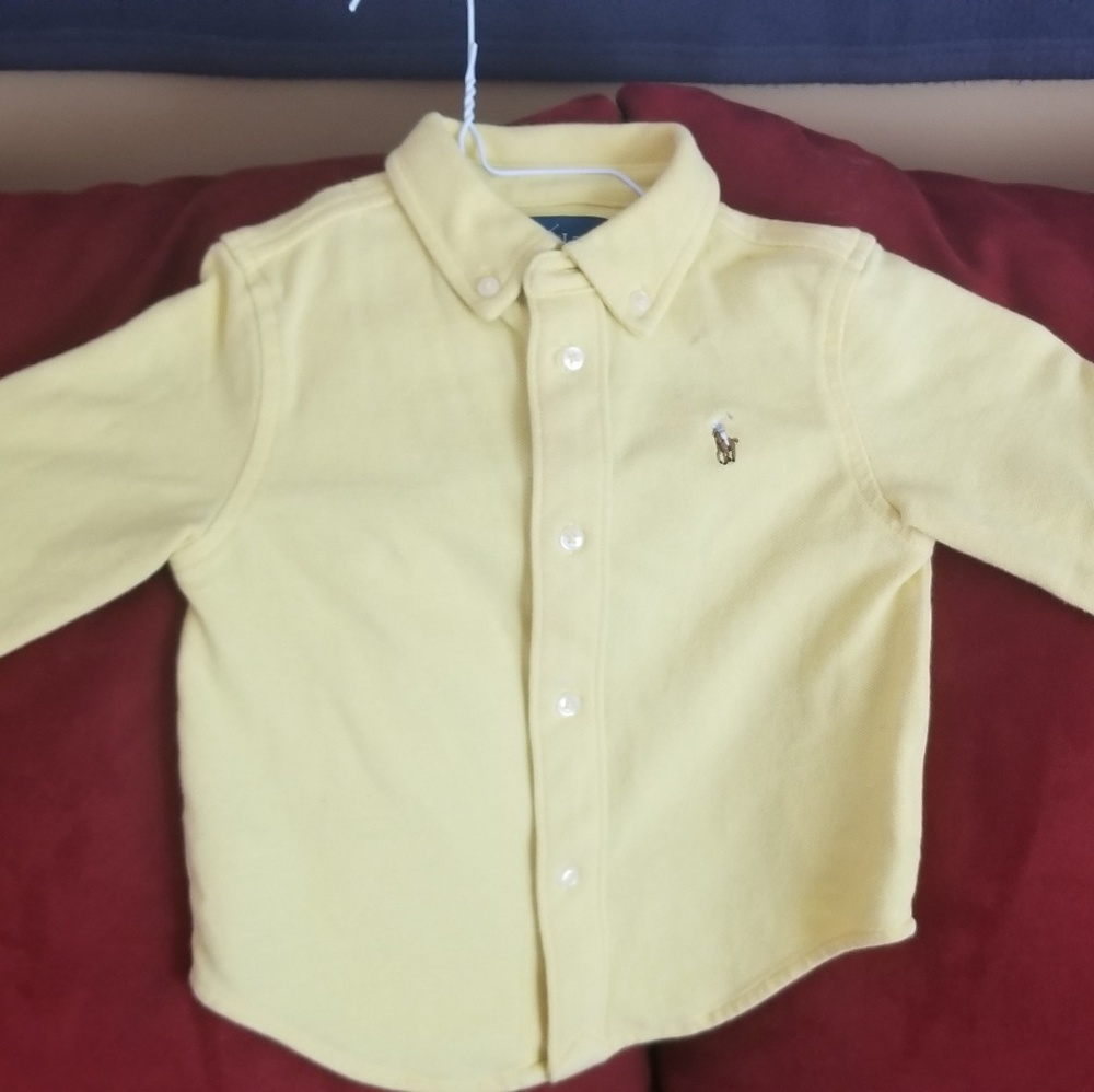 Yellow Polo Long Sleeve Polo Shirt